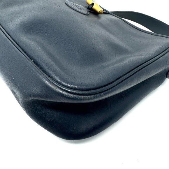 Longchamp vintage Roseau Blue Navy Leather Crossbody Bag - Picture 4 of 10